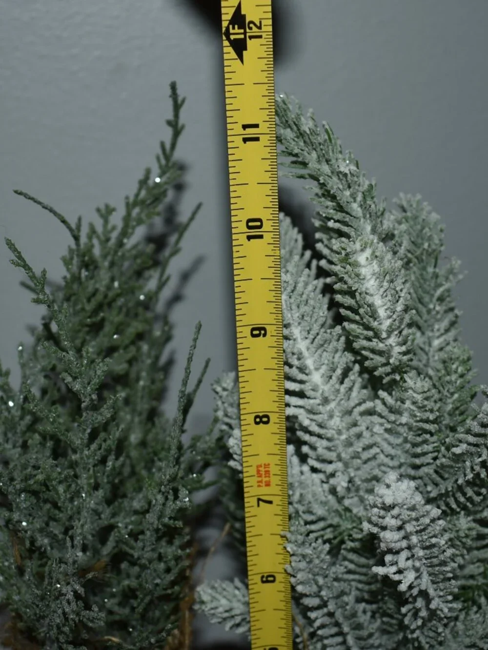 Two Small Mini Winter Holiday Christmas Burlap Tree Rustic Farmhouse Decor